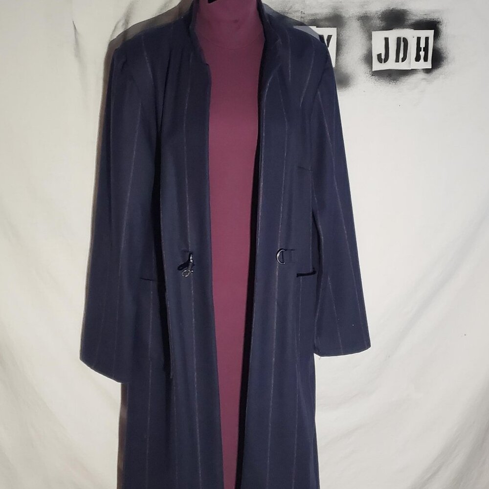 No Label Navy Blue Long Blazer -Women's